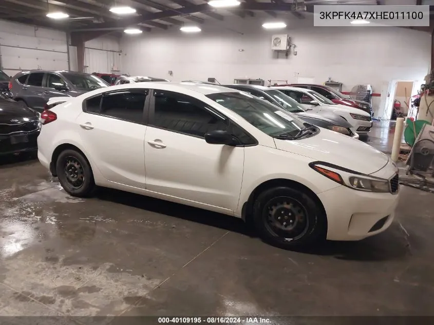 3KPFK4A7XHE011100 2017 Kia Forte Lx