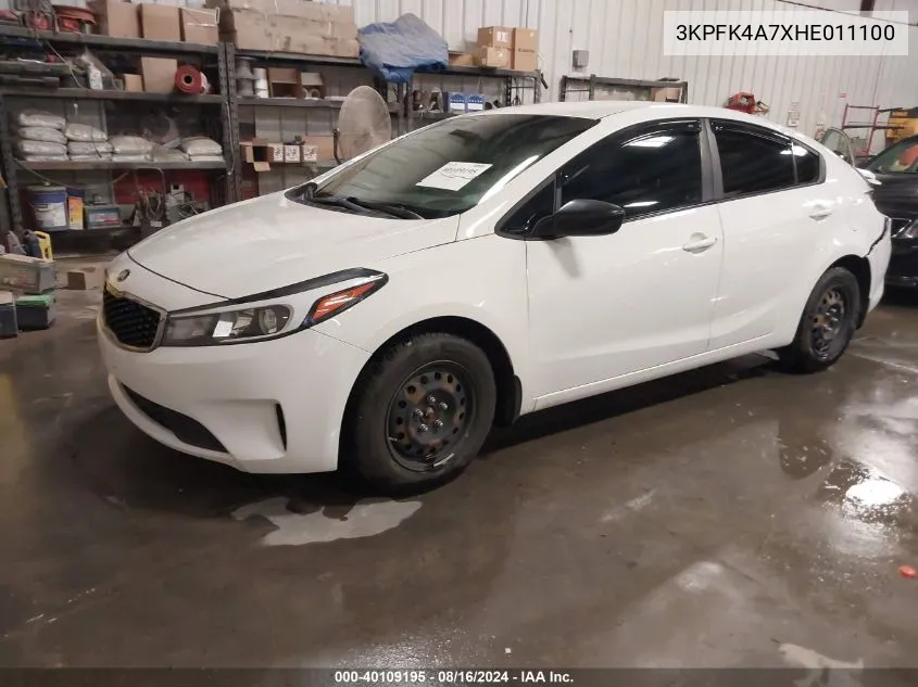 2017 Kia Forte Lx VIN: 3KPFK4A7XHE011100 Lot: 40109195