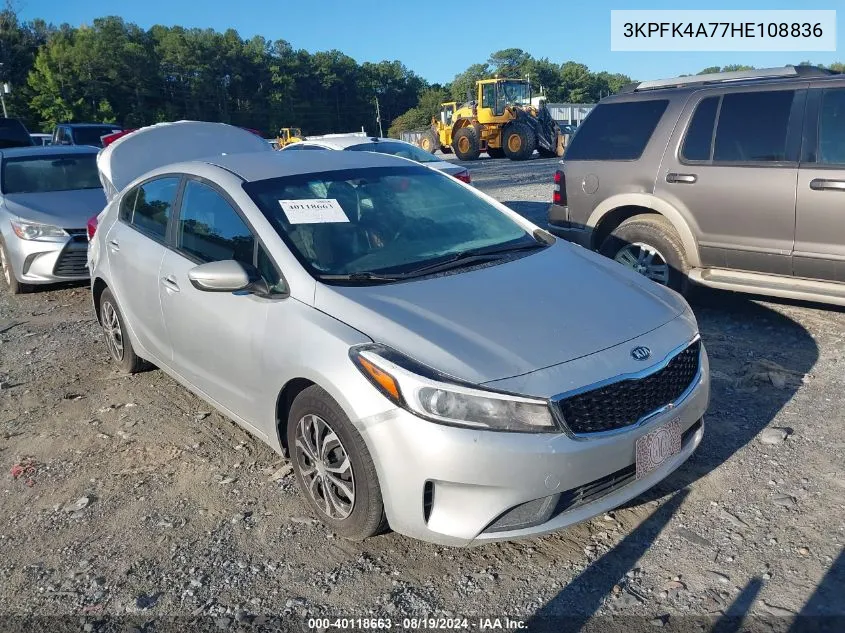 2017 Kia Forte Lx VIN: 3KPFK4A77HE108836 Lot: 40118663