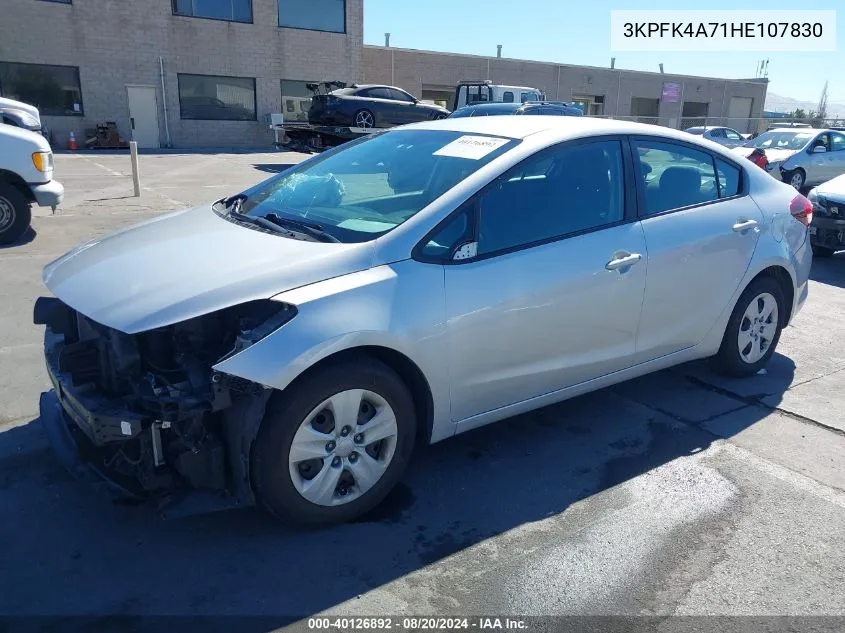 2017 Kia Forte Lx VIN: 3KPFK4A71HE107830 Lot: 40126892