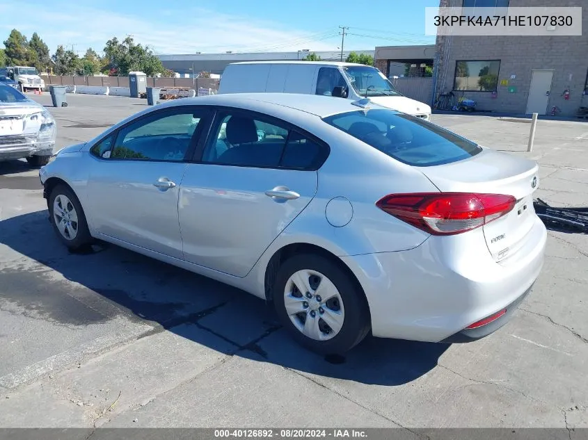 2017 Kia Forte Lx VIN: 3KPFK4A71HE107830 Lot: 40126892