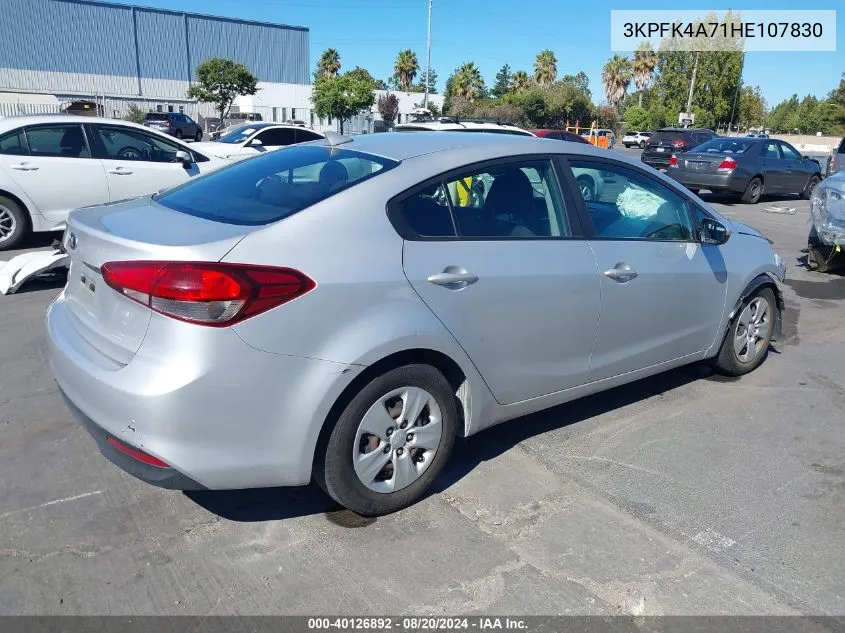 3KPFK4A71HE107830 2017 Kia Forte Lx