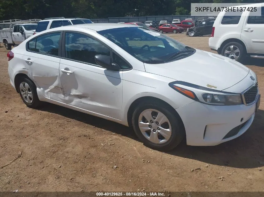 2017 Kia Forte Lx VIN: 3KPFL4A73HE137425 Lot: 40129625