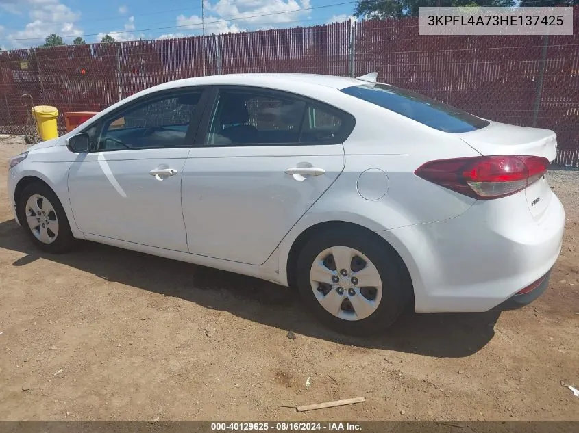 2017 Kia Forte Lx VIN: 3KPFL4A73HE137425 Lot: 40129625