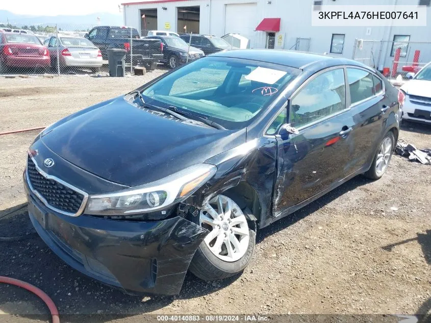 2017 Kia Forte Lx VIN: 3KPFL4A76HE007641 Lot: 40140883