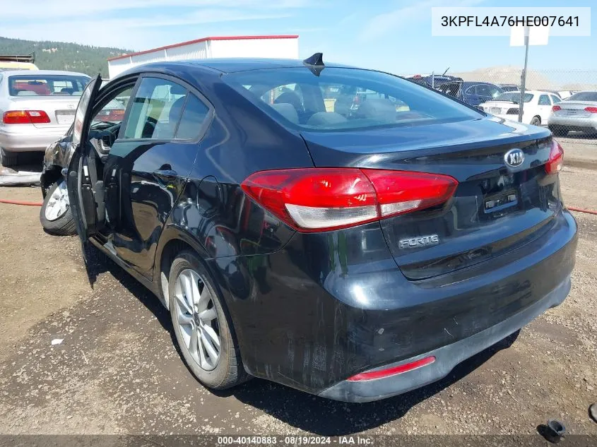 2017 Kia Forte Lx VIN: 3KPFL4A76HE007641 Lot: 40140883