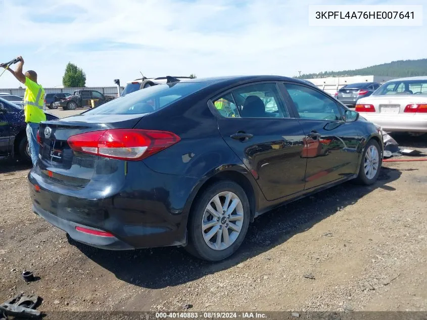 2017 Kia Forte Lx VIN: 3KPFL4A76HE007641 Lot: 40140883