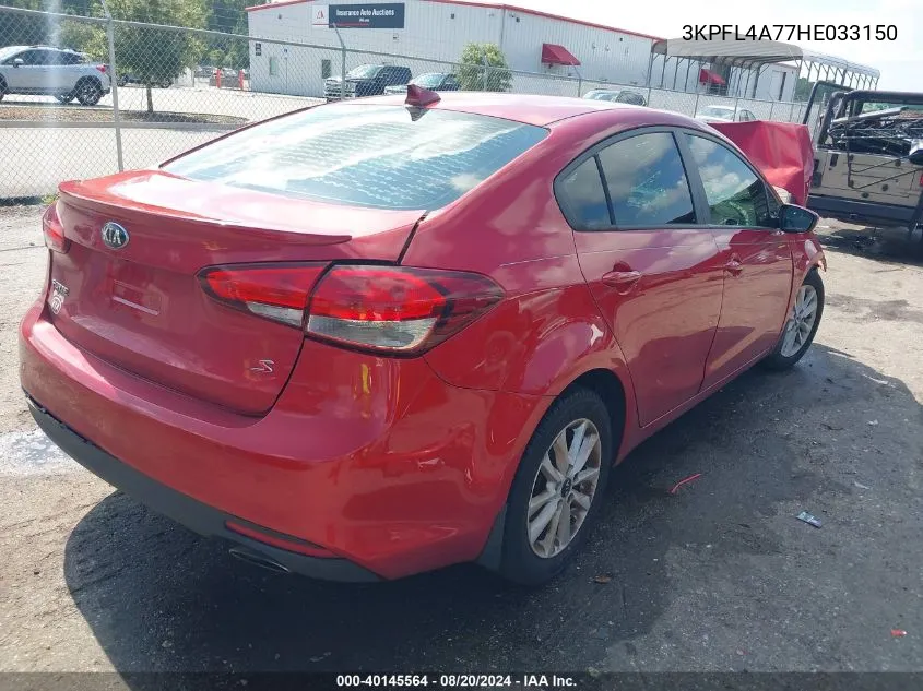 2017 Kia Forte Lx/S VIN: 3KPFL4A77HE033150 Lot: 40145564