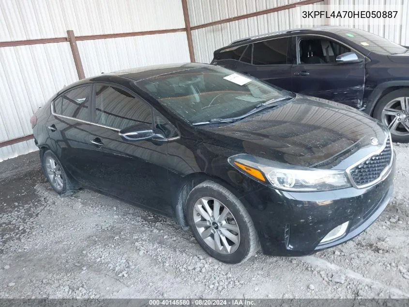 2017 Kia Forte S VIN: 3KPFL4A70HE050887 Lot: 40145580