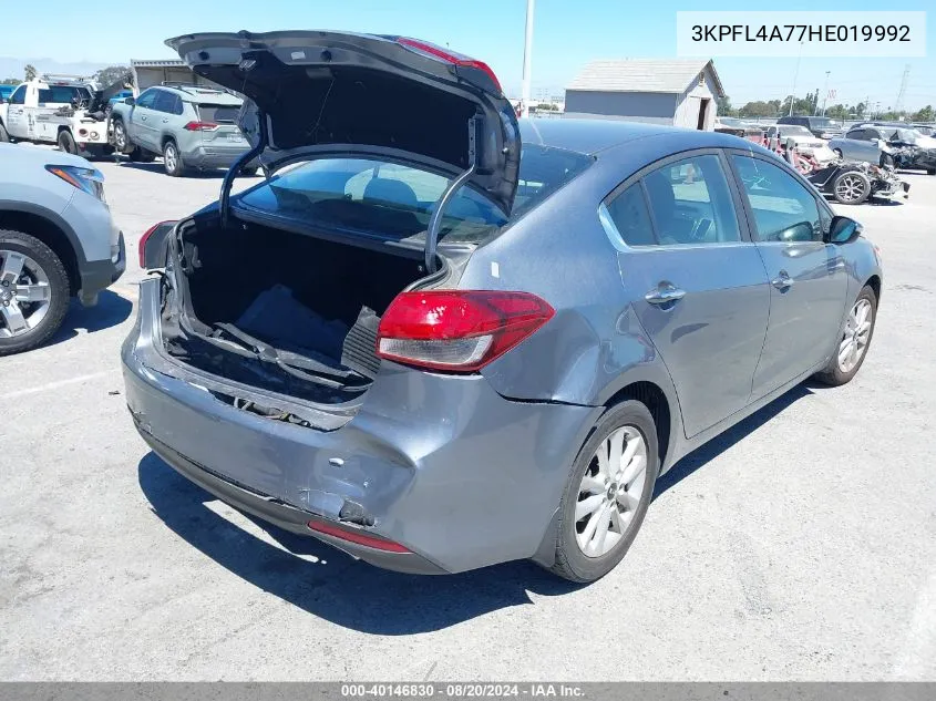 2017 Kia Forte Lx/S VIN: 3KPFL4A77HE019992 Lot: 40146830