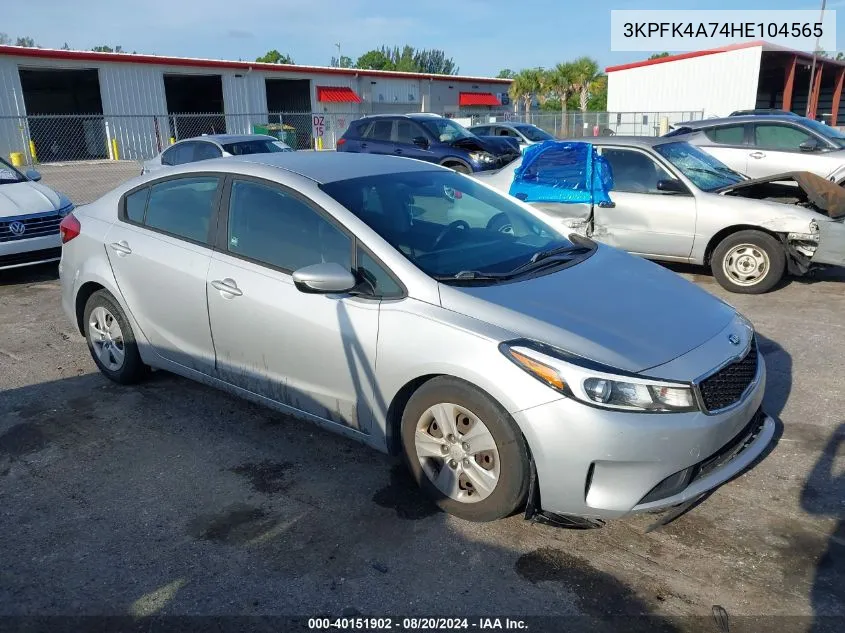 2017 Kia Forte Lx VIN: 3KPFK4A74HE104565 Lot: 40151902