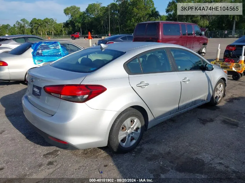 2017 Kia Forte Lx VIN: 3KPFK4A74HE104565 Lot: 40151902