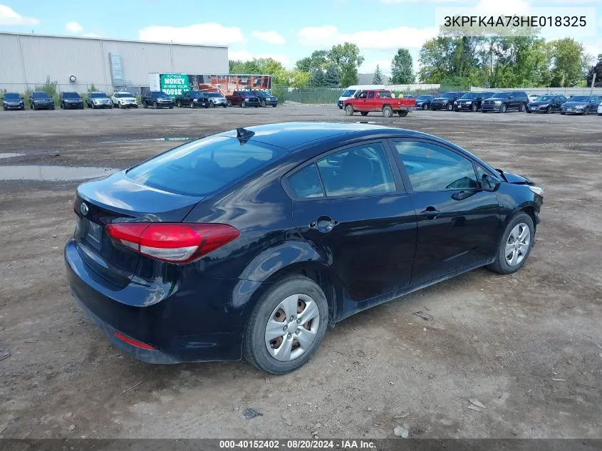 2017 Kia Forte Lx VIN: 3KPFK4A73HE018325 Lot: 40152402