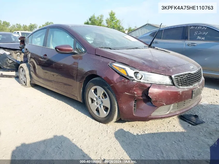 2017 Kia Forte Lx VIN: 3KPFK4A75HE110763 Lot: 40156582