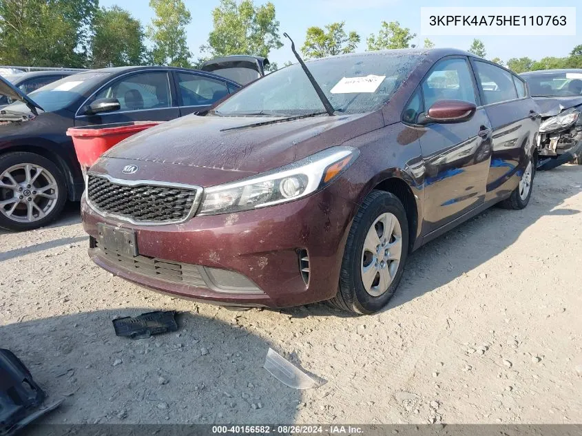 2017 Kia Forte Lx VIN: 3KPFK4A75HE110763 Lot: 40156582