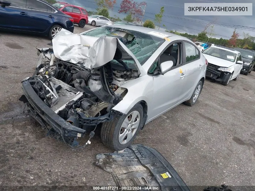 2017 Kia Forte Lx VIN: 3KPFK4A75HE034901 Lot: 40157271