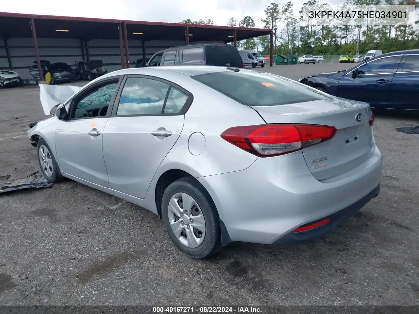 2017 Kia Forte Lx VIN: 3KPFK4A75HE034901 Lot: 40157271