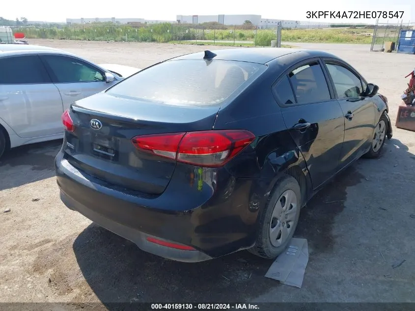 2017 Kia Forte Lx VIN: 3KPFK4A72HE078547 Lot: 40159130