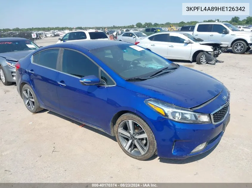 3KPFL4A89HE126342 2017 Kia Forte Ex