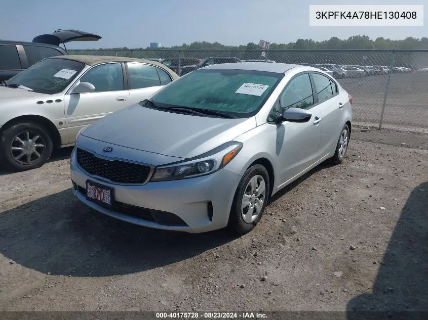 2017 Kia Forte Lx VIN: 3KPFK4A78HE130408 Lot: 40175728