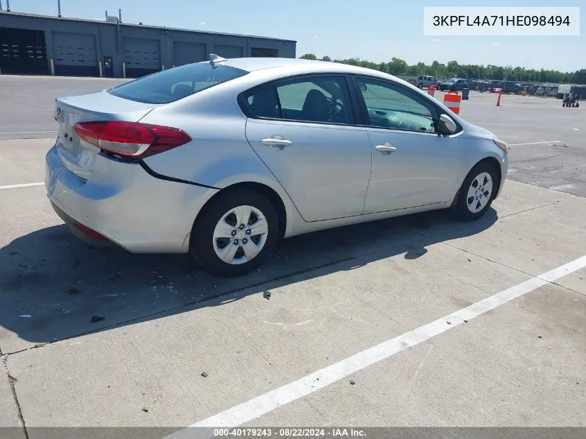 2017 Kia Forte Lx VIN: 3KPFL4A71HE098494 Lot: 40179243