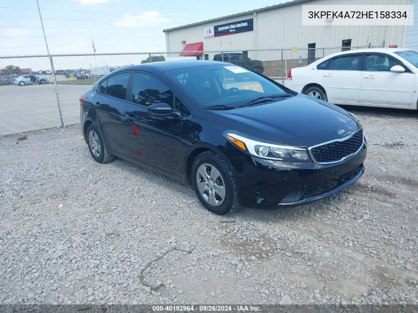 2017 Kia Forte Lx VIN: 3KPFK4A72HE158334 Lot: 40192964