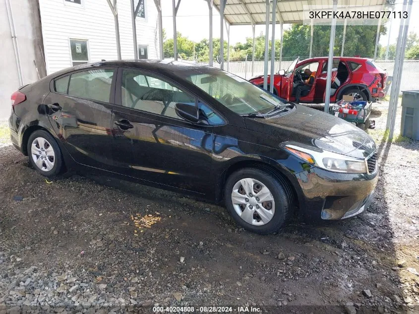 2017 Kia Forte Lx VIN: 3KPFK4A78HE077113 Lot: 40204808