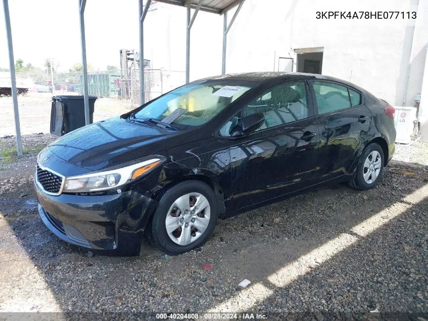 2017 Kia Forte Lx VIN: 3KPFK4A78HE077113 Lot: 40204808