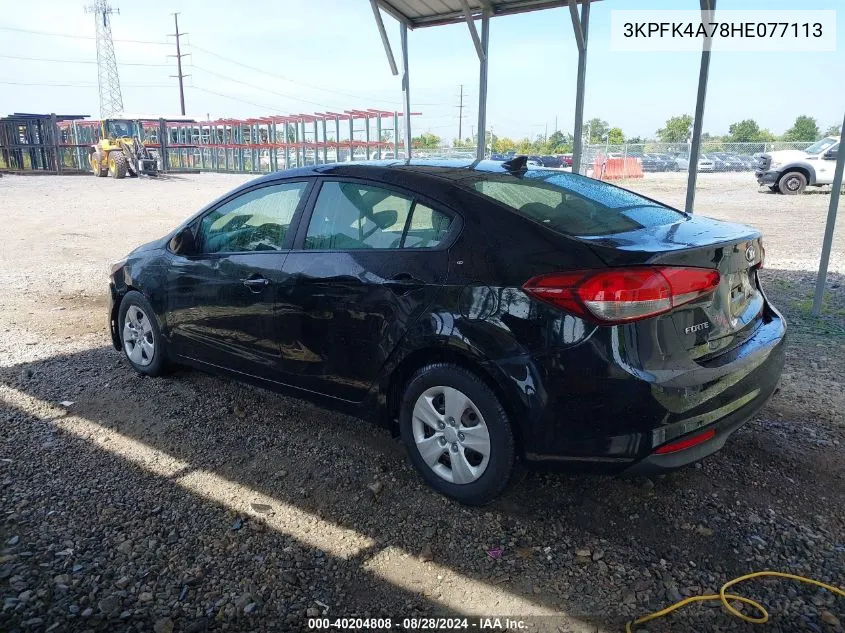 2017 Kia Forte Lx VIN: 3KPFK4A78HE077113 Lot: 40204808