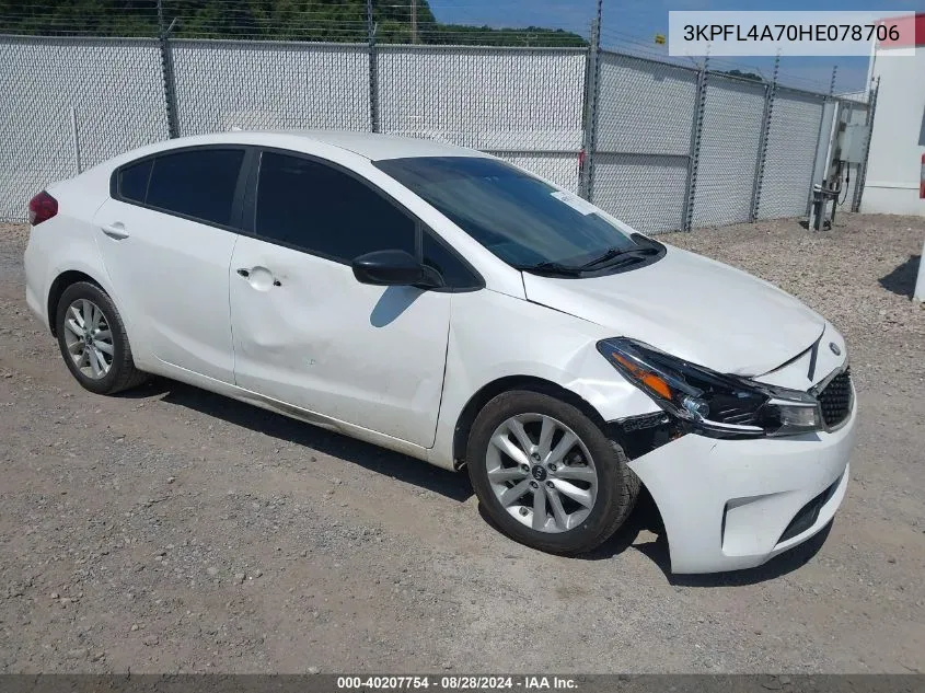 2017 Kia Forte Lx VIN: 3KPFL4A70HE078706 Lot: 40207754