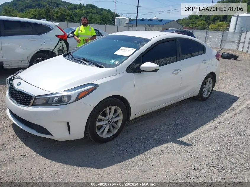 2017 Kia Forte Lx VIN: 3KPFL4A70HE078706 Lot: 40207754