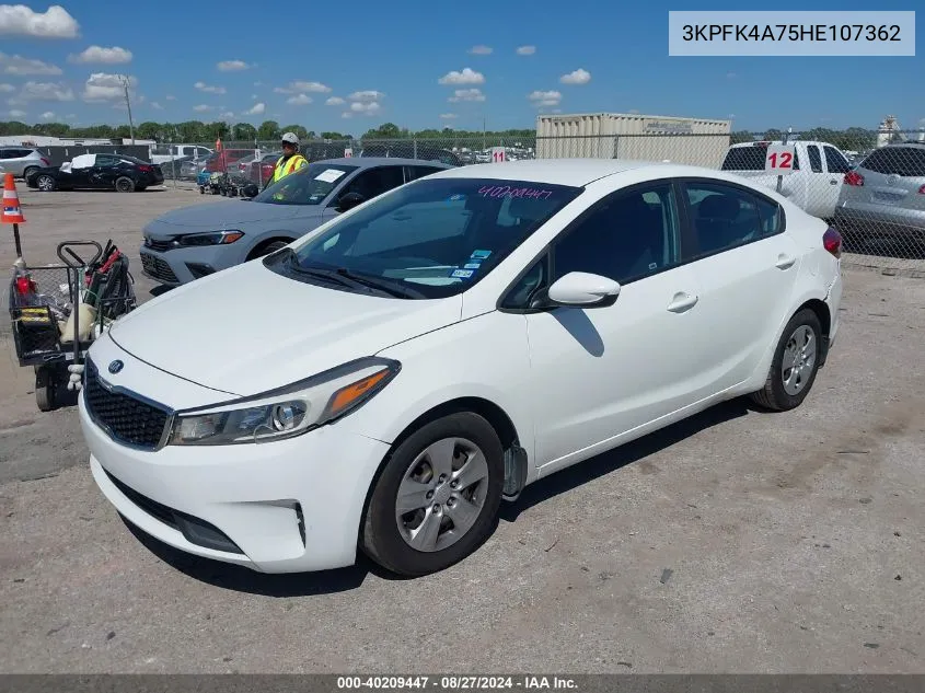 2017 Kia Forte Lx VIN: 3KPFK4A75HE107362 Lot: 40209447