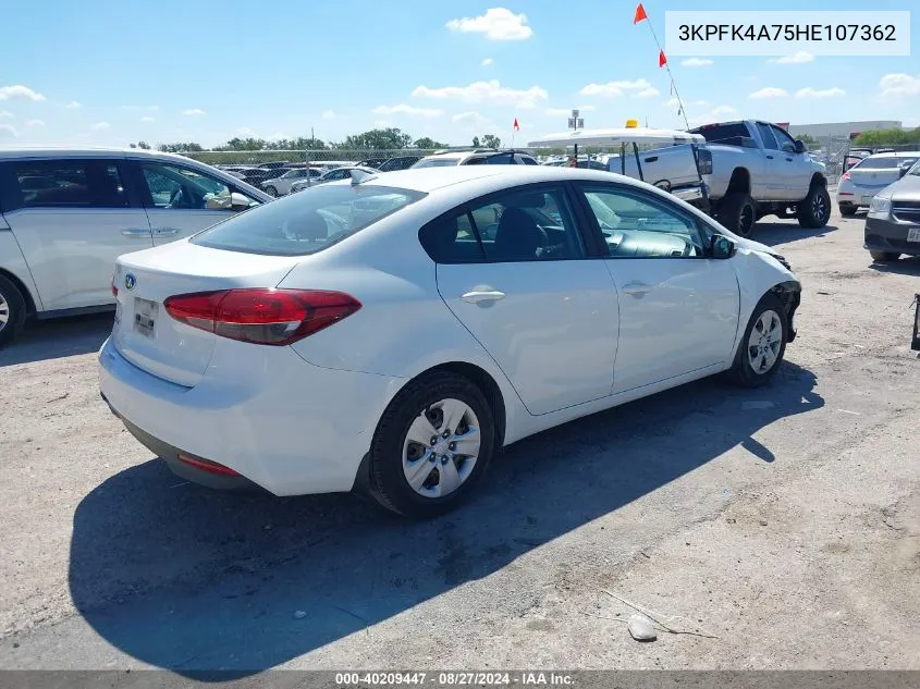 2017 Kia Forte Lx VIN: 3KPFK4A75HE107362 Lot: 40209447