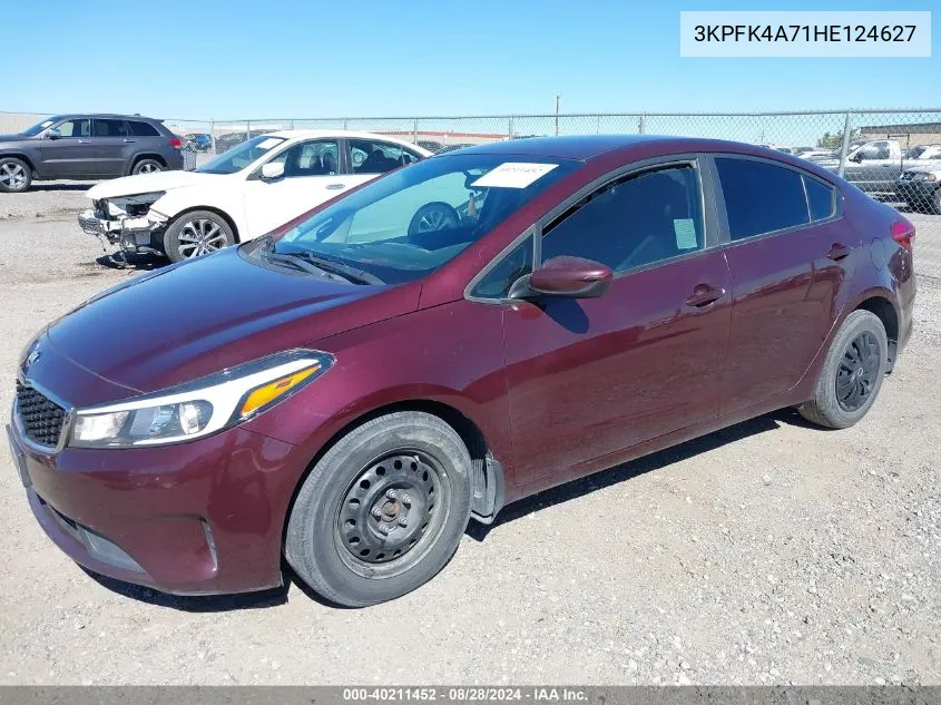 2017 Kia Forte Lx VIN: 3KPFK4A71HE124627 Lot: 40211452