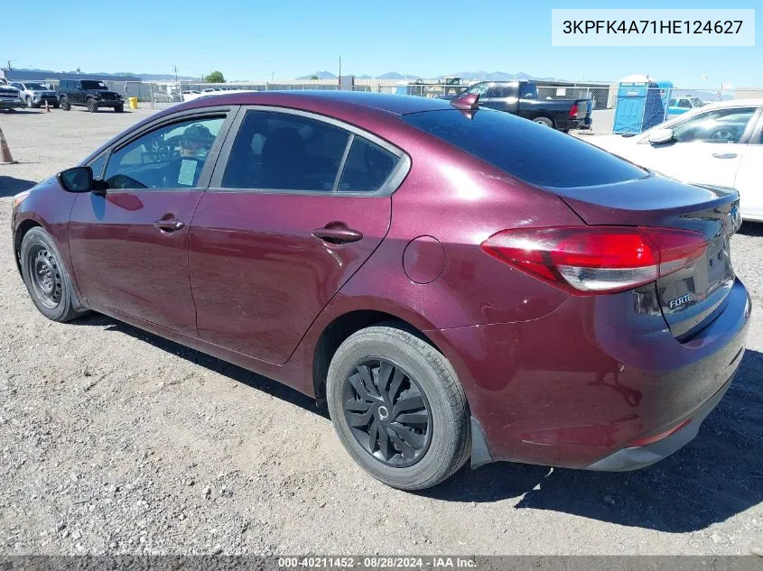 2017 Kia Forte Lx VIN: 3KPFK4A71HE124627 Lot: 40211452