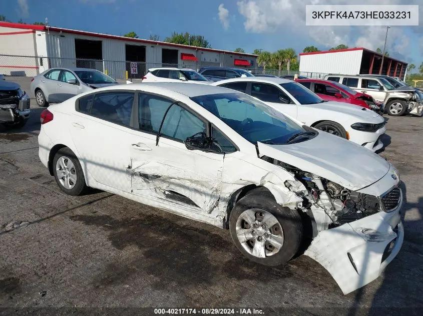 2017 Kia Forte Lx VIN: 3KPFK4A73HE033231 Lot: 40217174