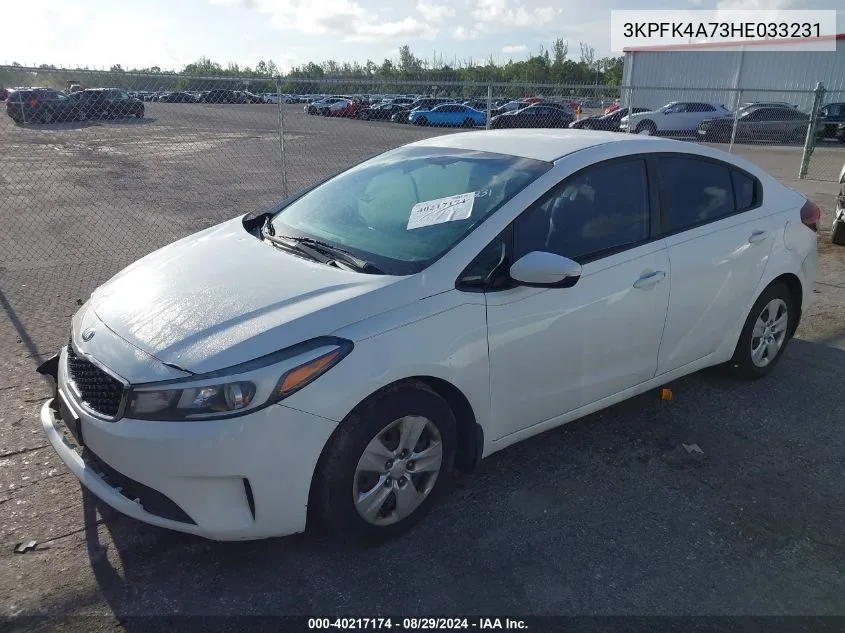 3KPFK4A73HE033231 2017 Kia Forte Lx