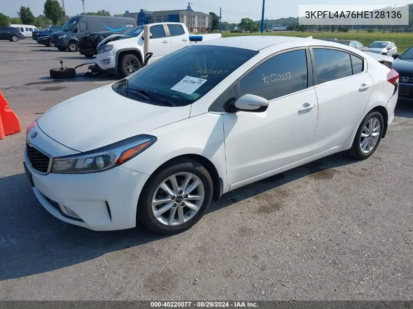 2017 Kia Forte S VIN: 3KPFL4A76HE128136 Lot: 40220077