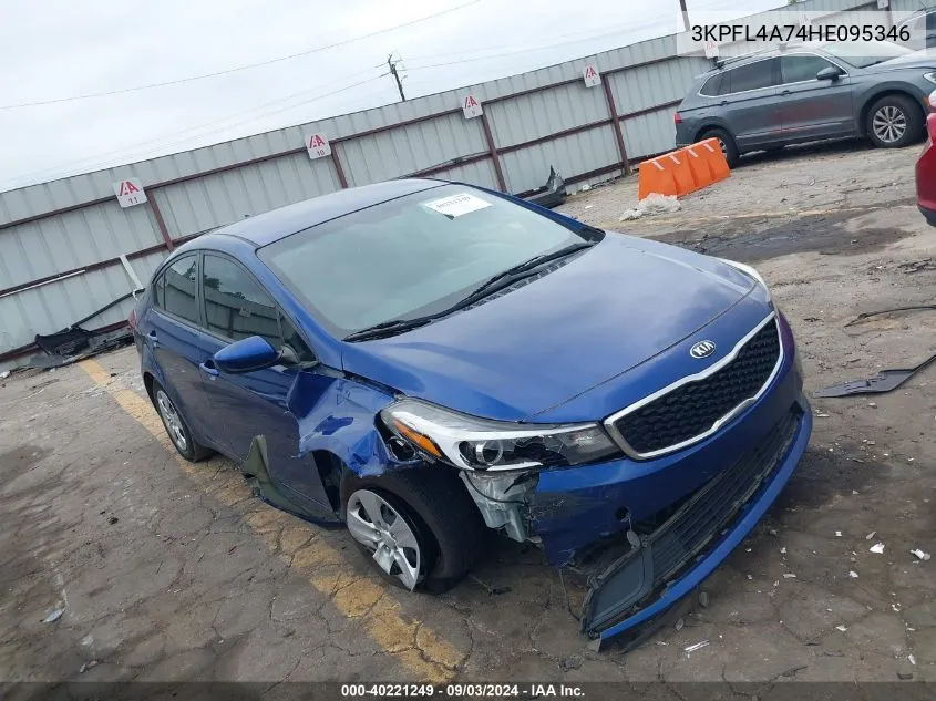 2017 Kia Forte Lx VIN: 3KPFL4A74HE095346 Lot: 40221249