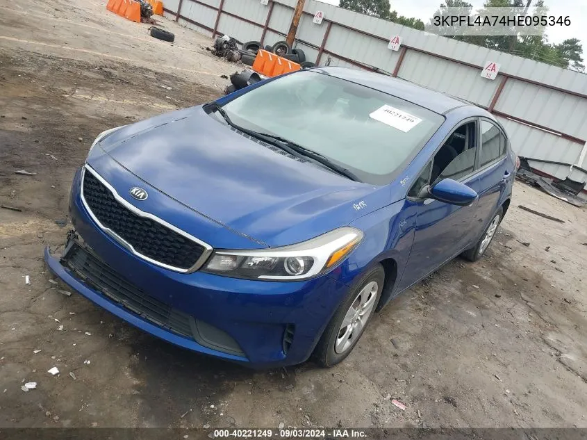 2017 Kia Forte Lx VIN: 3KPFL4A74HE095346 Lot: 40221249