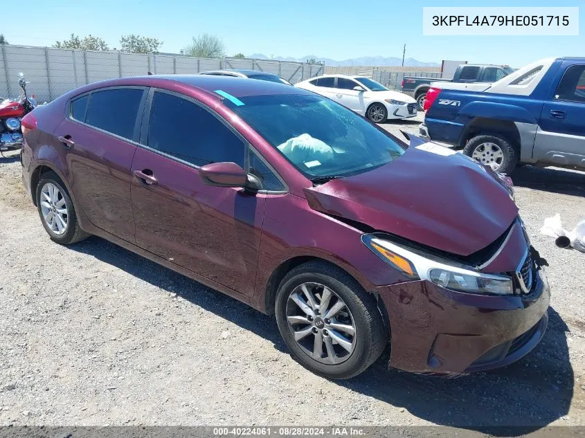 2017 Kia Forte Lx VIN: 3KPFL4A79HE051715 Lot: 40692958