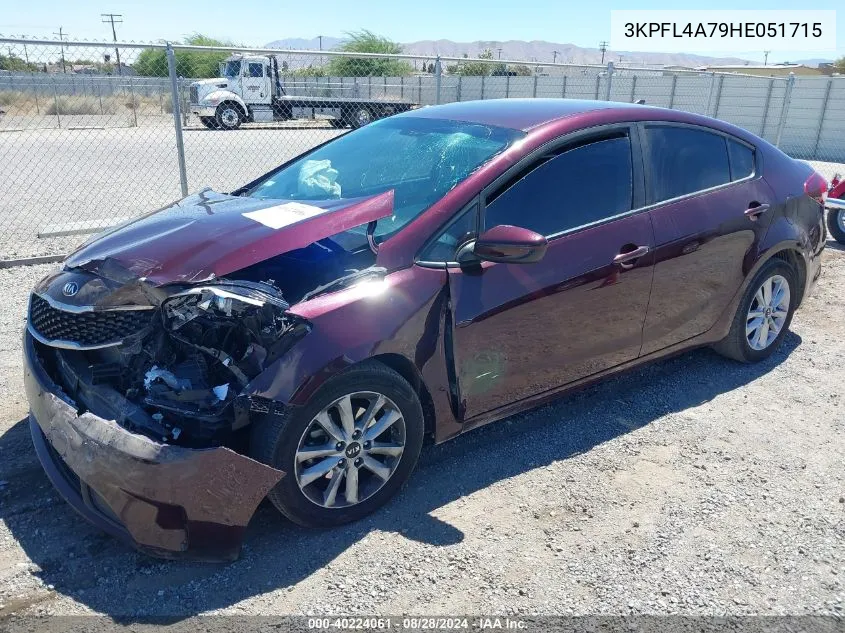 2017 Kia Forte Lx VIN: 3KPFL4A79HE051715 Lot: 40692958