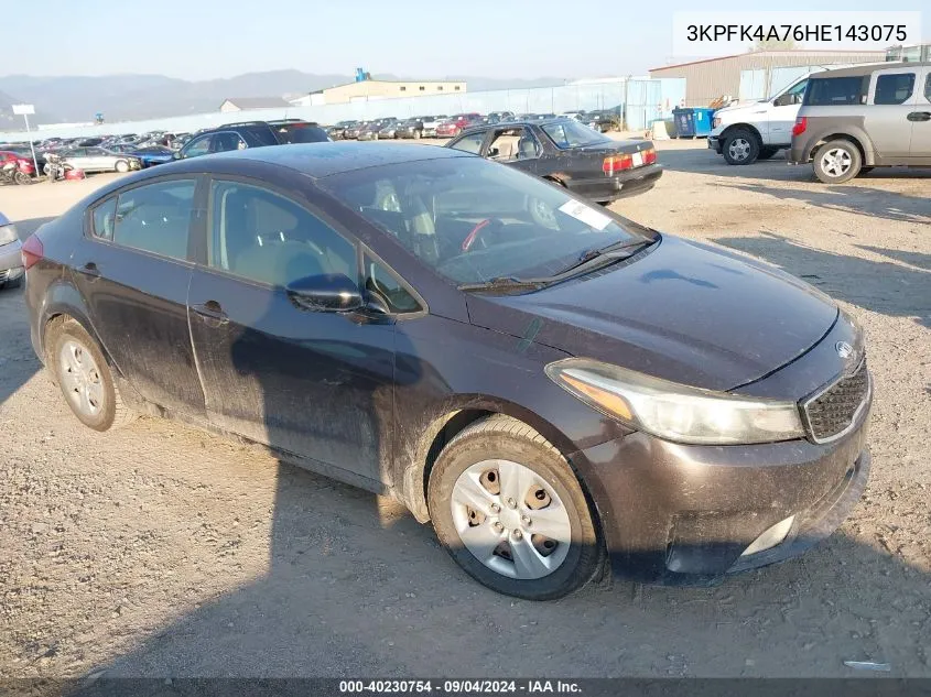 2017 Kia Forte Lx VIN: 3KPFK4A76HE143075 Lot: 40230754