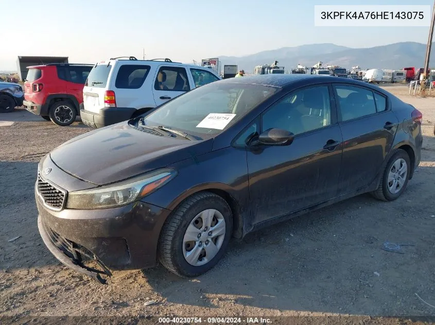 2017 Kia Forte Lx VIN: 3KPFK4A76HE143075 Lot: 40230754