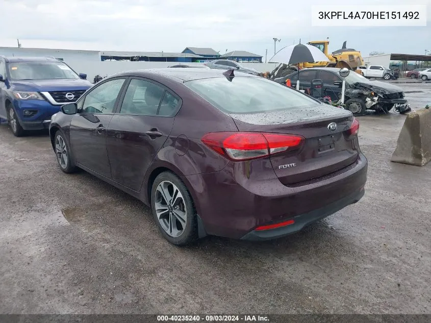 3KPFL4A70HE151492 2017 Kia Forte Lx