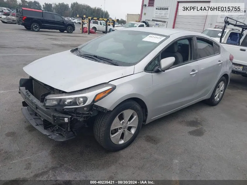 2017 Kia Forte Lx VIN: 3KPFL4A76HE015755 Lot: 40235421