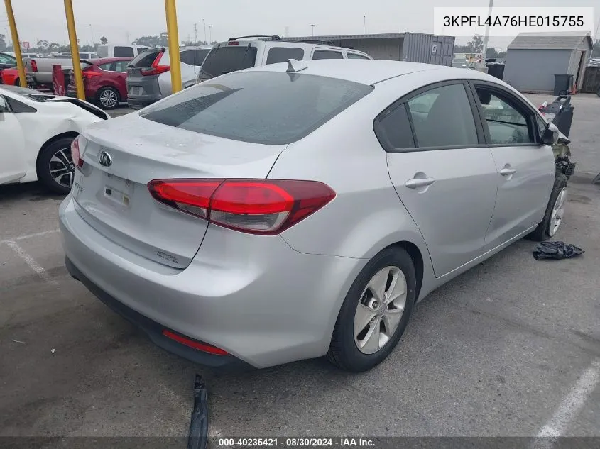 2017 Kia Forte Lx VIN: 3KPFL4A76HE015755 Lot: 40235421