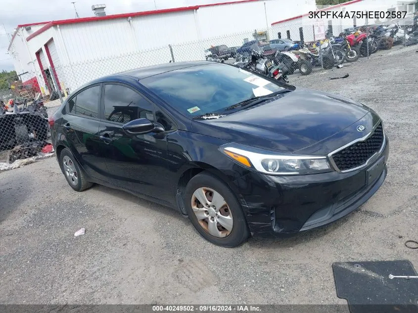 2017 Kia Forte Lx/S VIN: 3KPFK4A75HEE02587 Lot: 40249502