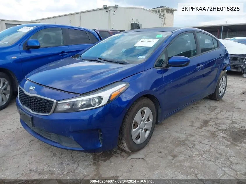 2017 Kia Forte Lx VIN: 3KPFK4A72HE016825 Lot: 40254697