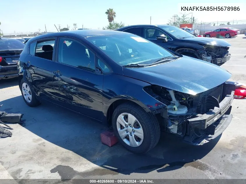 KNAFK5A85H5678986 2017 Kia Forte Lx